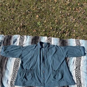 Free People Just Like Me Shirt- Blue Mirage Combo size small